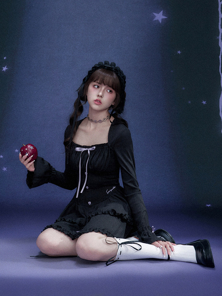 Black Tiered Cake Dress