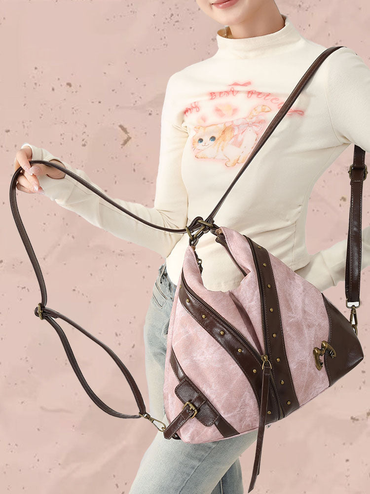 Large-Capacity Studded Y2K Backpack