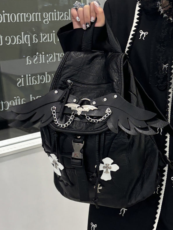 Goth Wing Drawstring Backpack