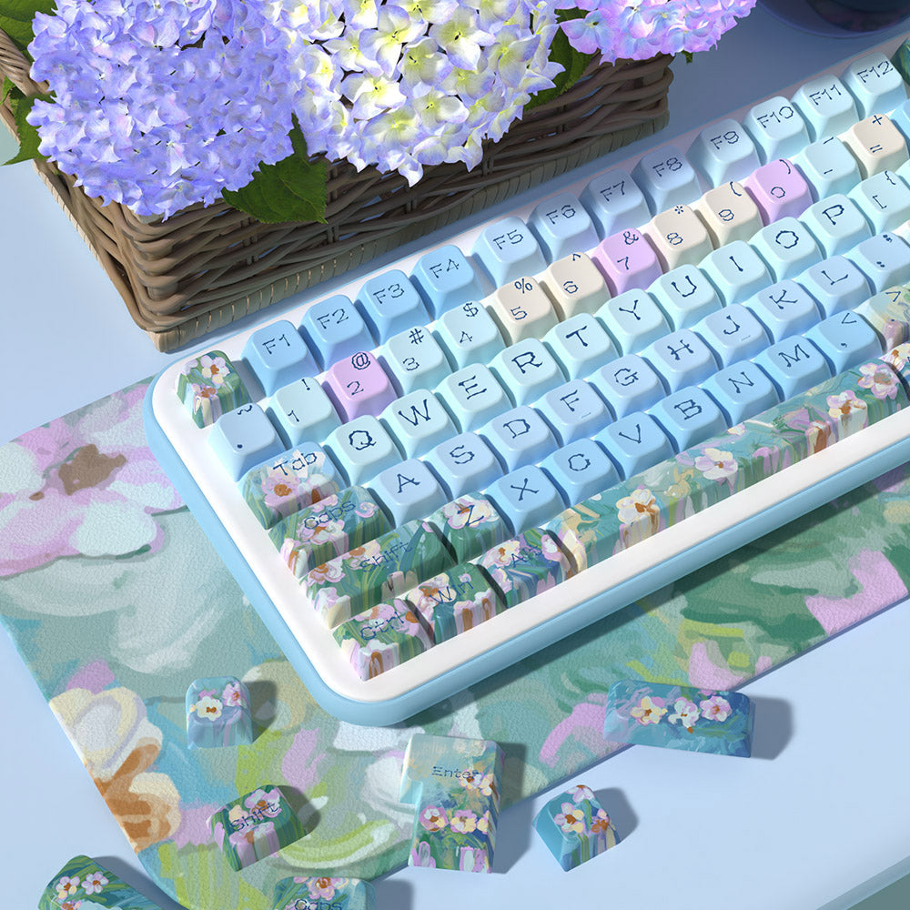 Cute Daisy Theme Keycaps Set for Mechanical Keyboards