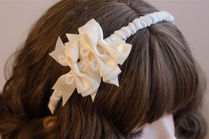 Korean Bow Ruffled Headband