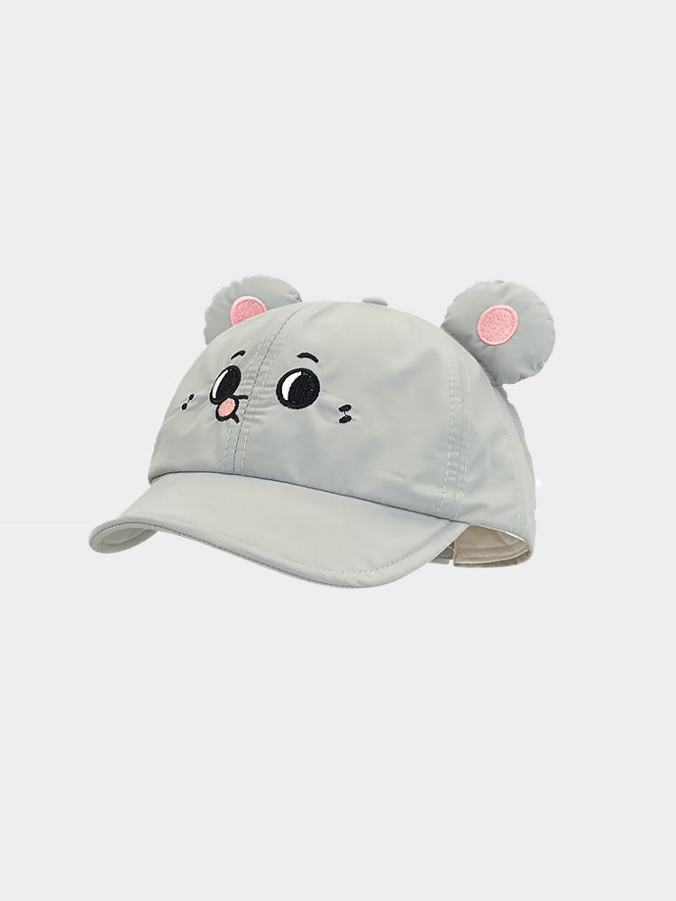 Grey Cartoon Mouse Ear Baseball Cap