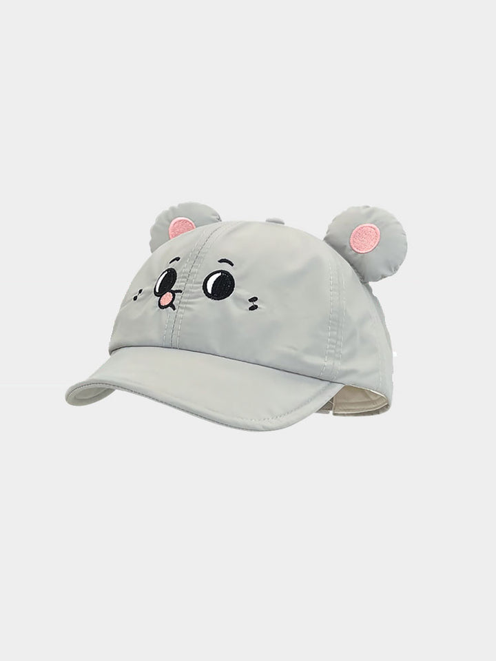 Grey Cartoon Mouse Ear Baseball Cap