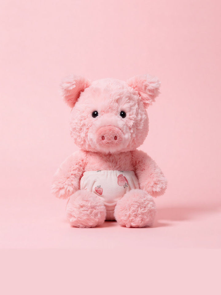 Pink Strawberry Pig Plush Toy