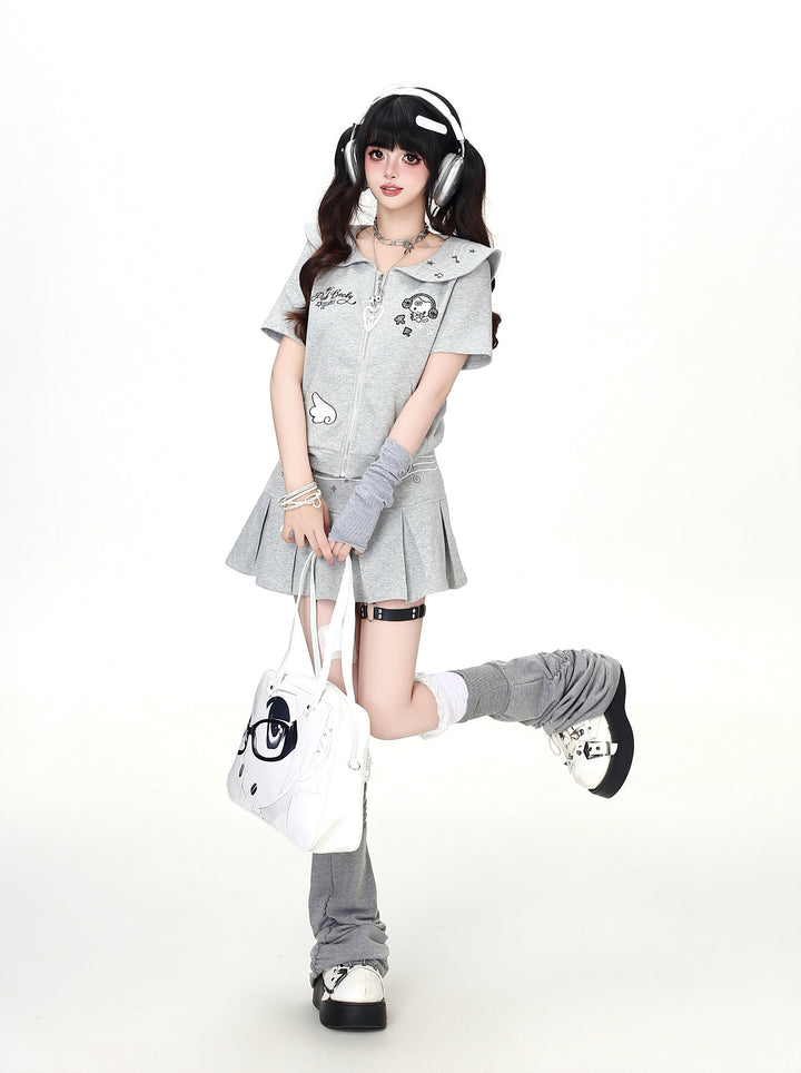 Grey Star Sailor Top Skirt