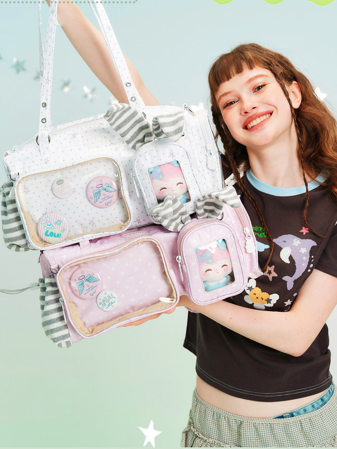 Star Clear Pocket Shoulder Bag