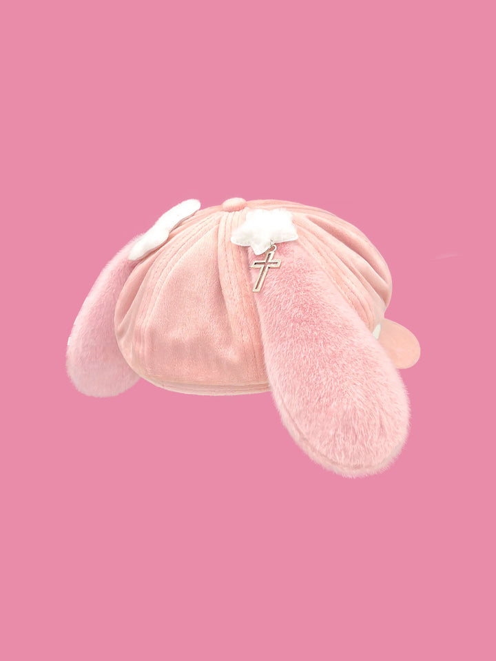Cute Plush Bunny Ear Cap