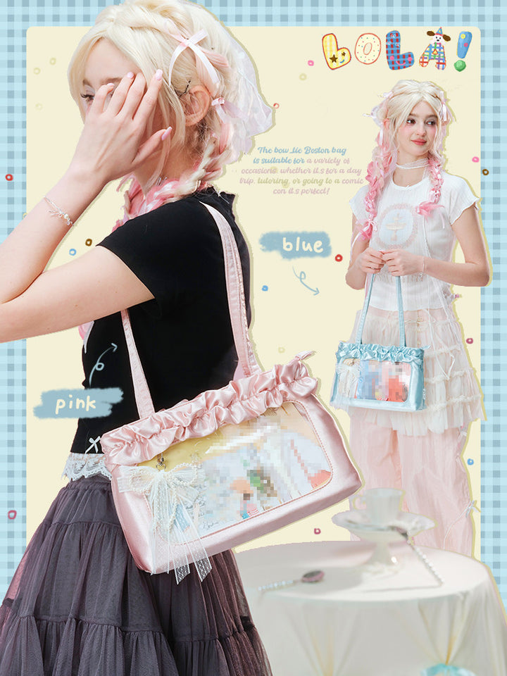 Satin Ruffle Balletcore Ita Underarm Bag