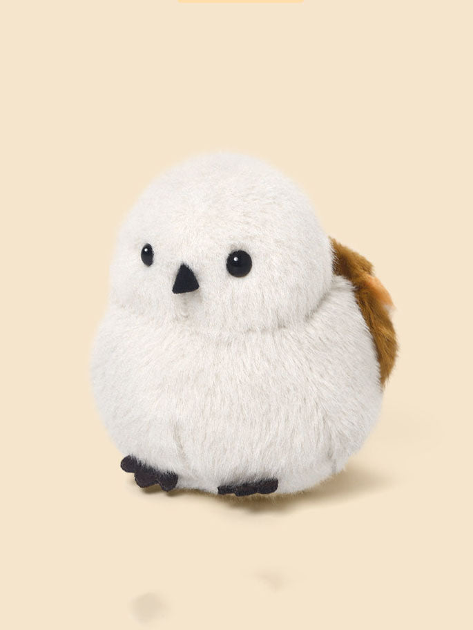 White Titmouse Bird Plush Toy