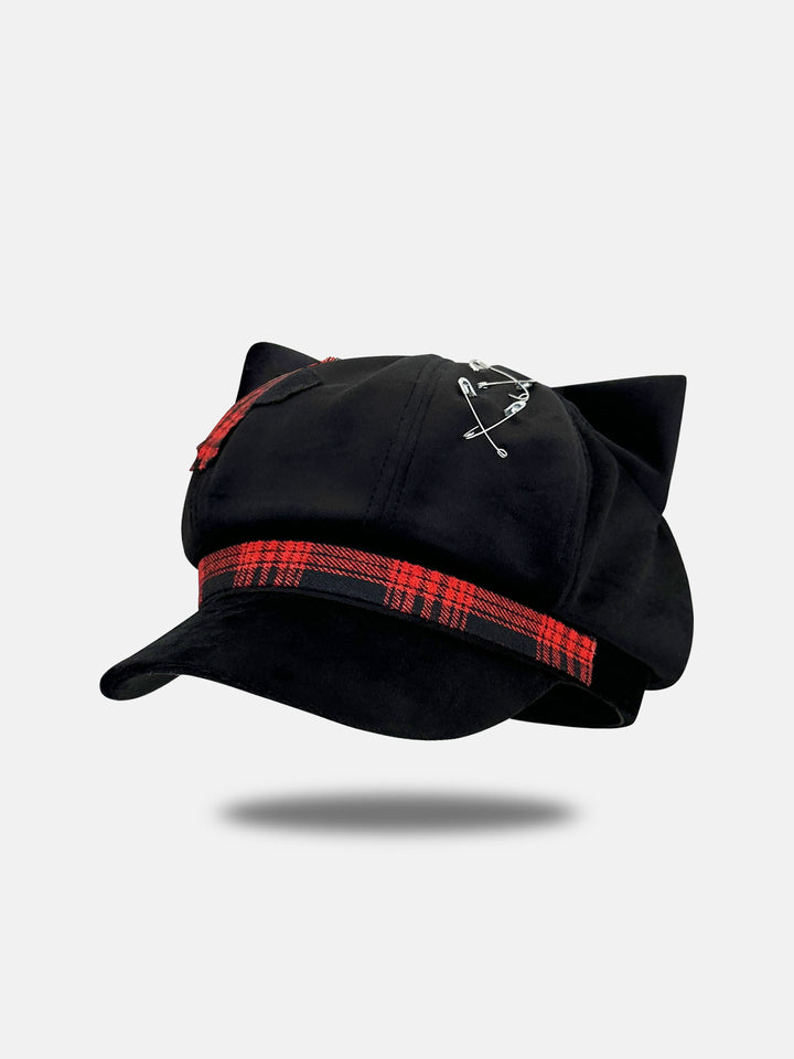 Punk Plaid Cat Ear Cap