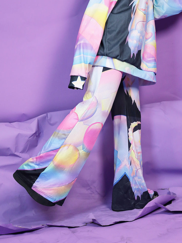 Pastel Anime Girl Flare Pants