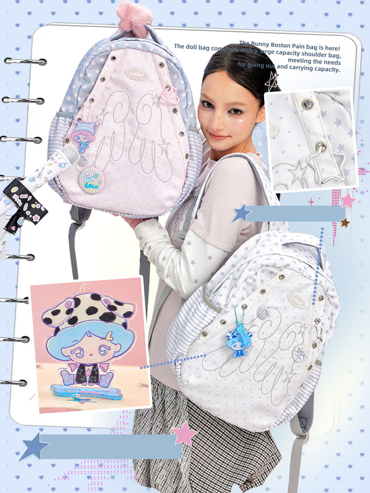 Star Print Shell Shape Ita Backpack