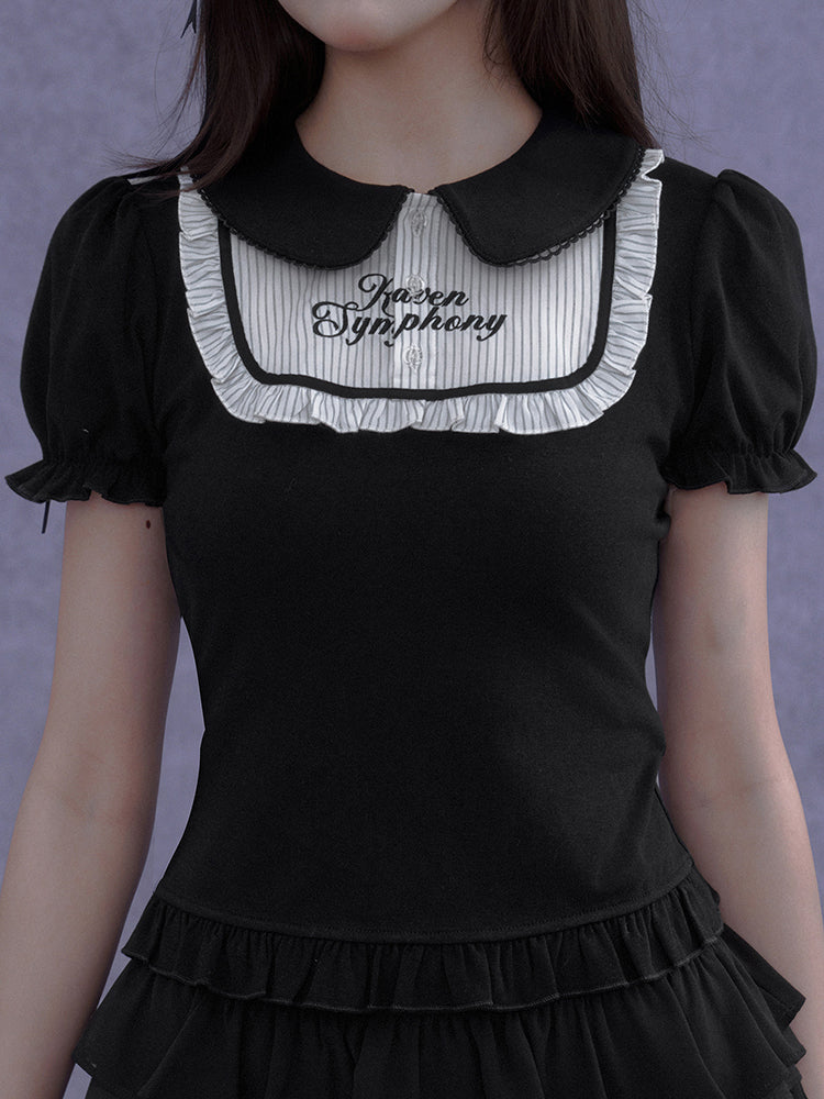 Gothic Ruffle Series Top Skirt