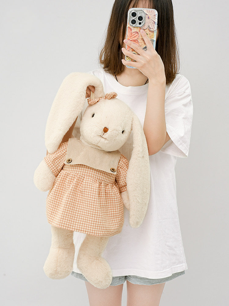 Cute Pastoral Long-Eared Stuffed Bunny Plush