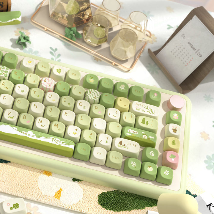 Green Forest Theme Keycap Set for Mechanical Keyboards