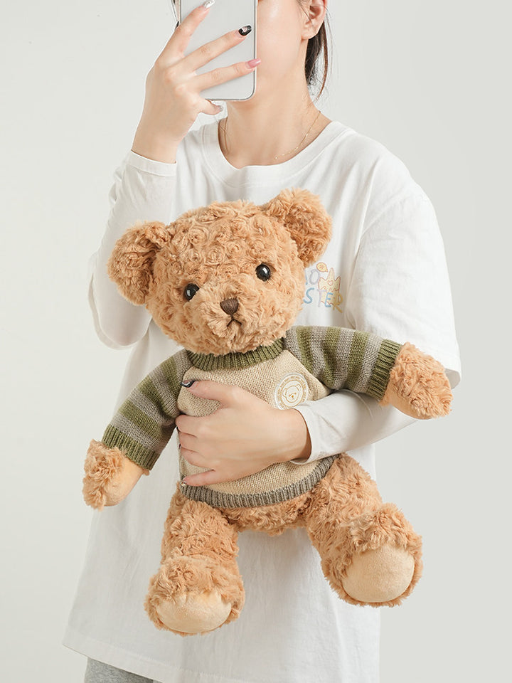 Cute Curly Rose Plush Teddy Bear Doll