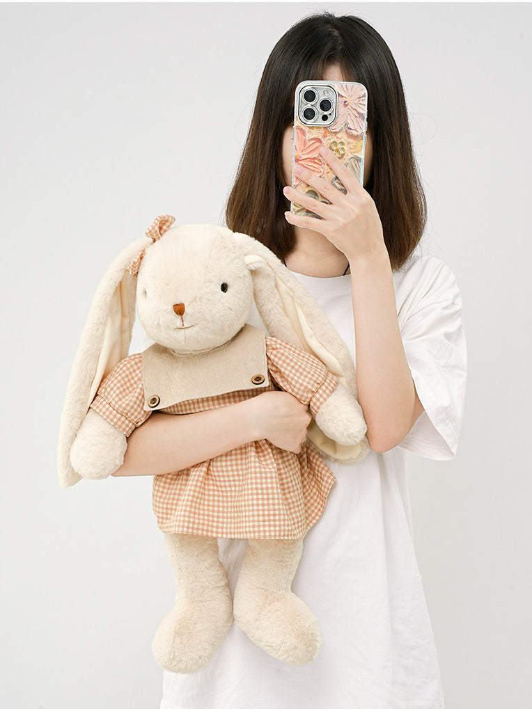 Cute Pastoral Long-Eared Stuffed Bunny Plush