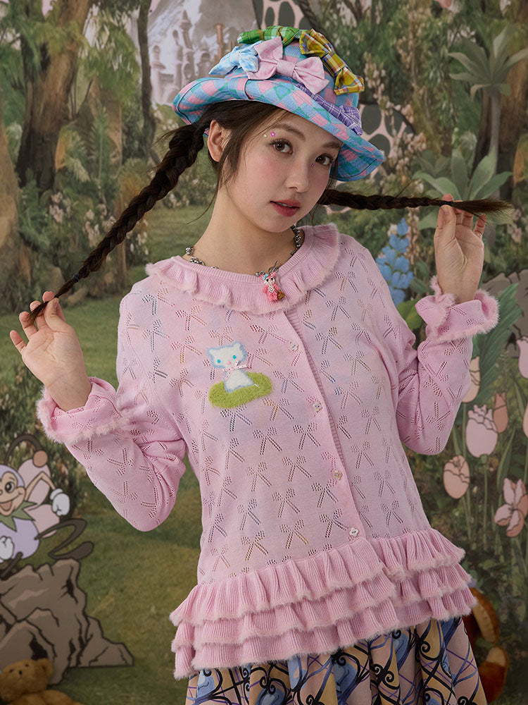 Pastel Plaid Bow Bucket Hat
