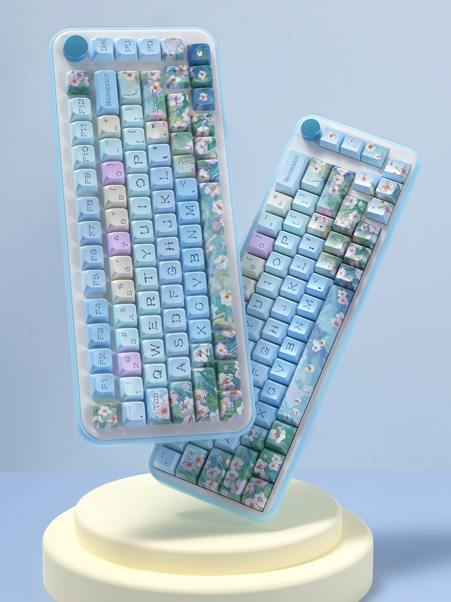Cute Daisy Theme Keycaps Set for Mechanical Keyboards