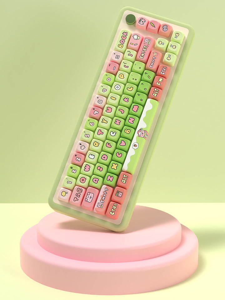 Cartoon Pig Theme MCA Profile Keycaps for Mechanical Keyboards
