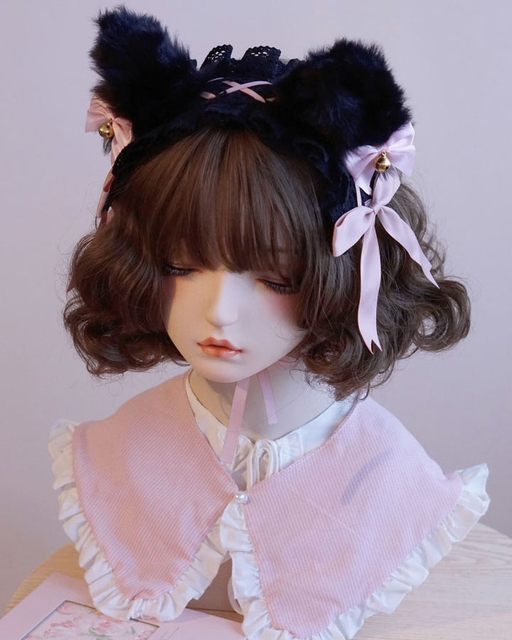 Lolita Cat Ear Black Lace Headband