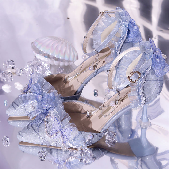 Elegant Bow Decoration Lolita High Heels