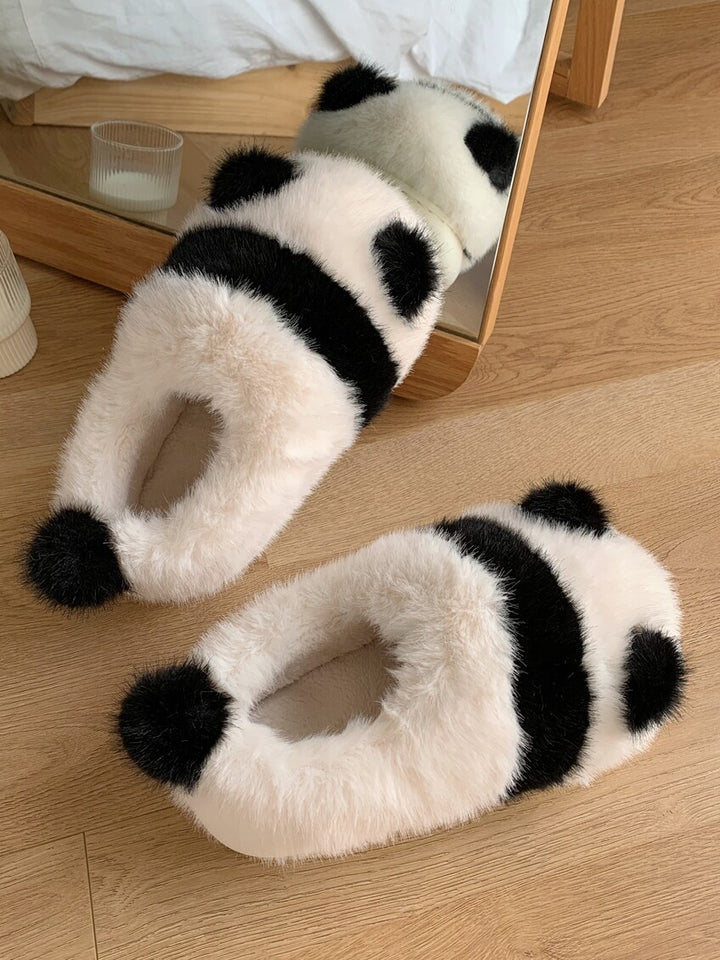 Lovely Panda Plush Slippers