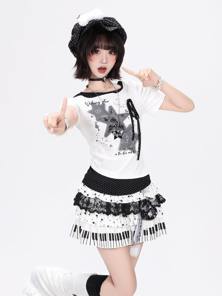 Ribbon Wishing Star Graphic Tee
