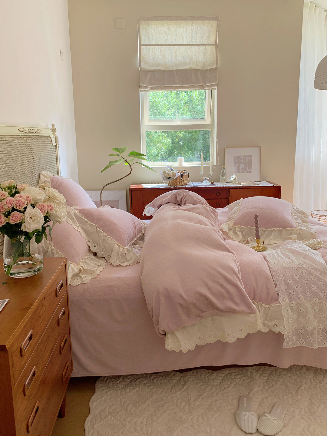 Romantic French Princess Style Winter Milk Velvet Bedding Set