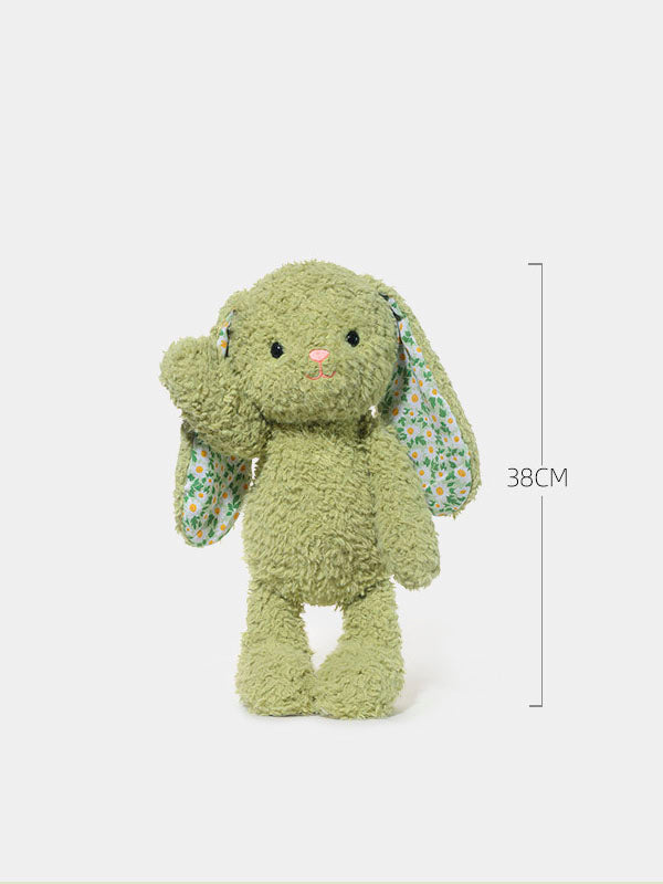 Green Floral Ear Bunny Plush Toy