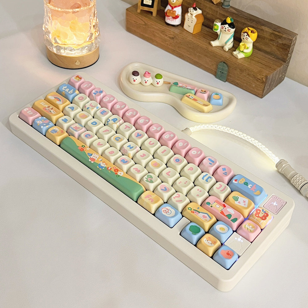 Kawaii Kindergarten Keycaps Set for Mechanical Keyboards