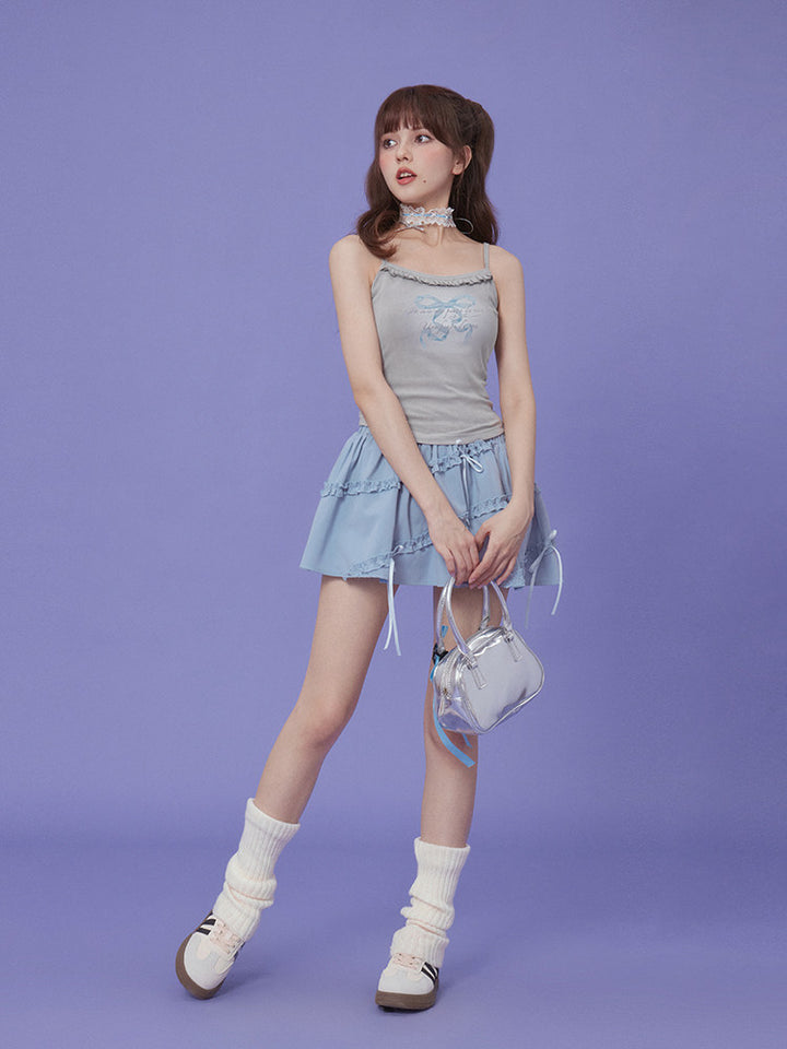Kawaii Coquette Bow Cami Top