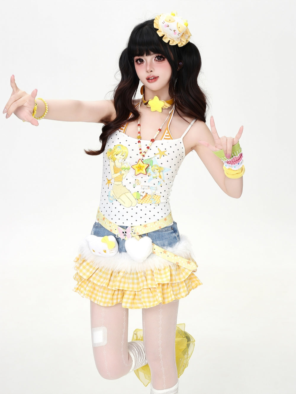 White Star Anime Graphic Cami