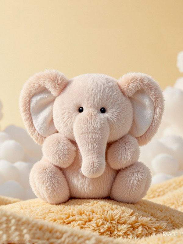 Beige Elephant Plush Toy