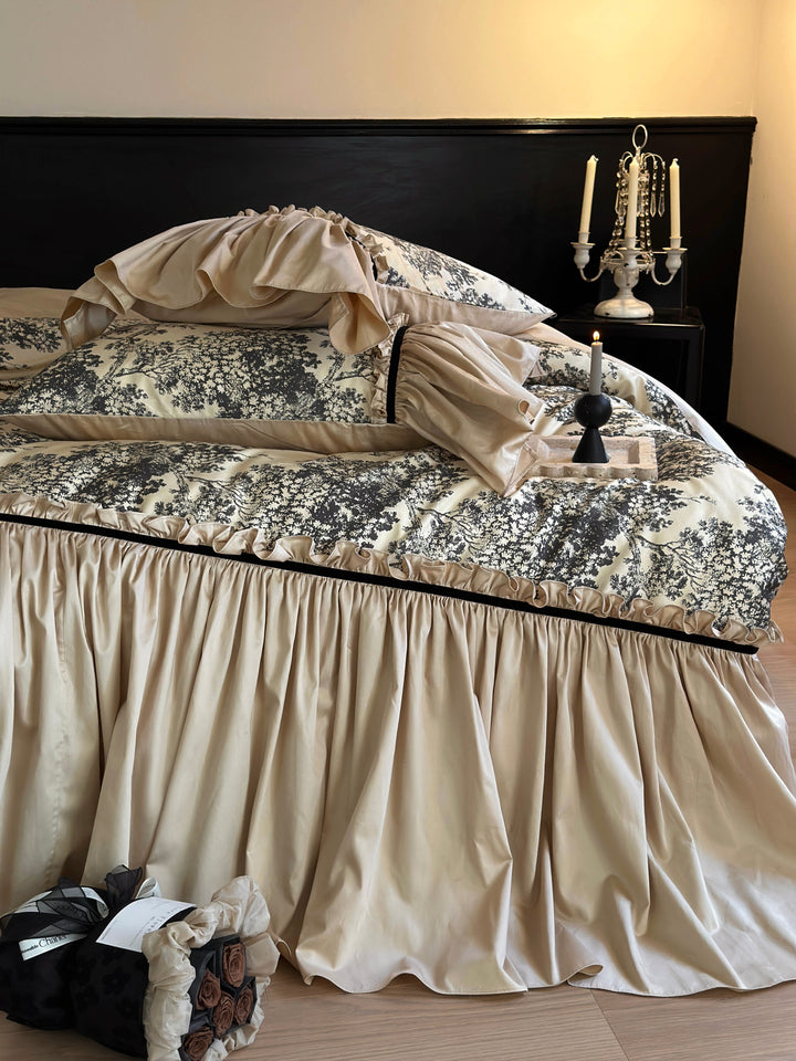 French Vintage Romantic Lace Cotton Duvet Cover