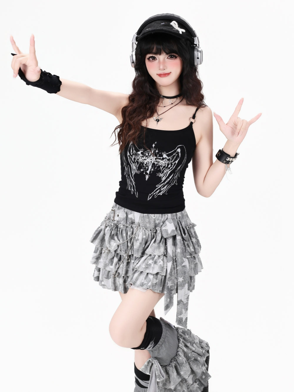 Black Wing Graphic Tank Top