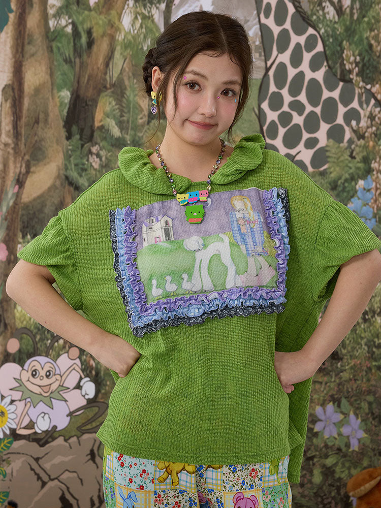 Forest Story Graphic Knit Top