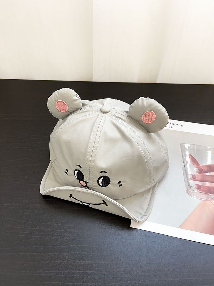 Grey Cartoon Mouse Ear Baseball Cap