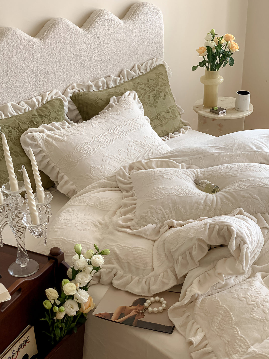 French Milk Velvet Warm Bedding Set