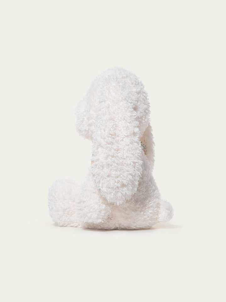 Cream Floral Ear Bunny Plush Toy