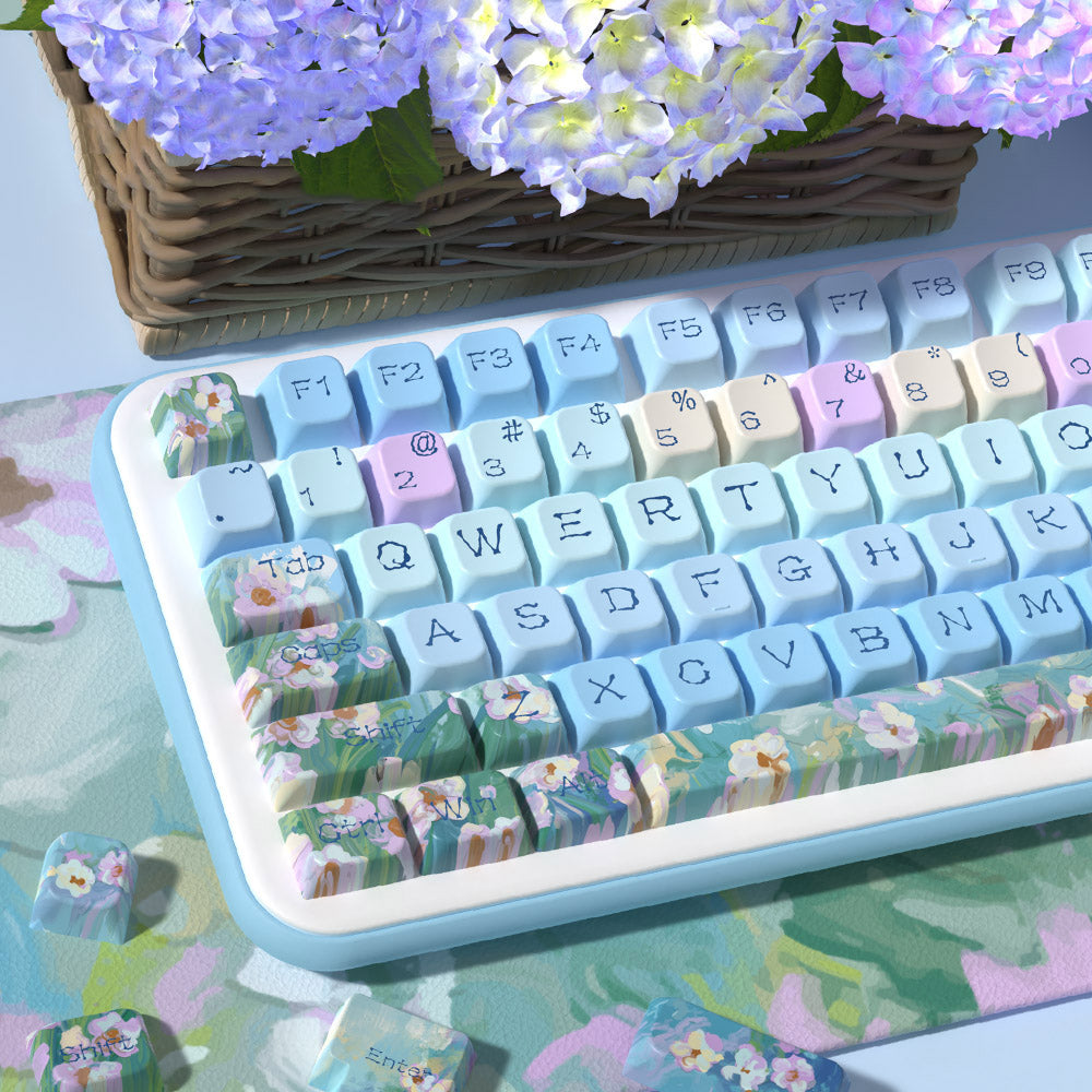 Cute Daisy Theme Keycaps Set for Mechanical Keyboards