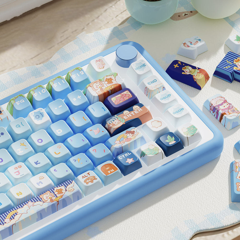 Meow Adventure Theme Keycaps for Mechanical Keyboards