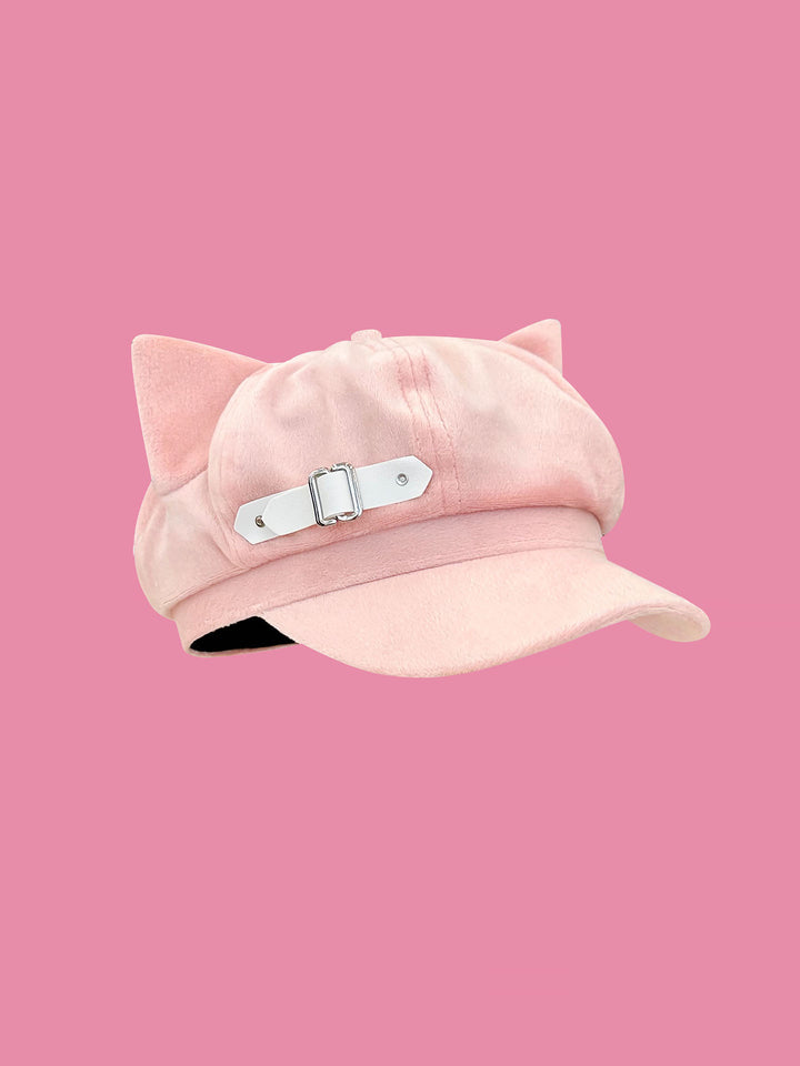 Cute Pink Anime Cat Ear Caps