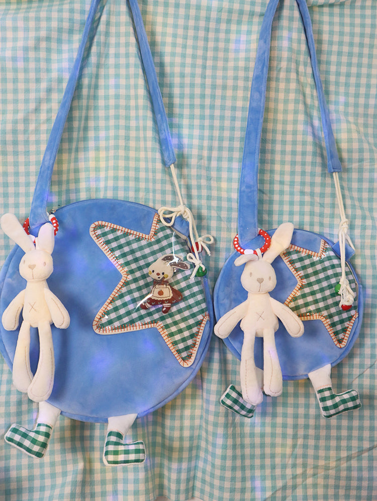 Star Patch Round Crossbody Bag