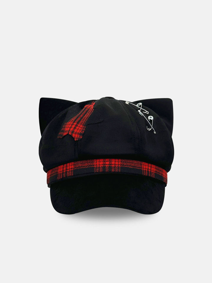 Punk Plaid Cat Ear Cap