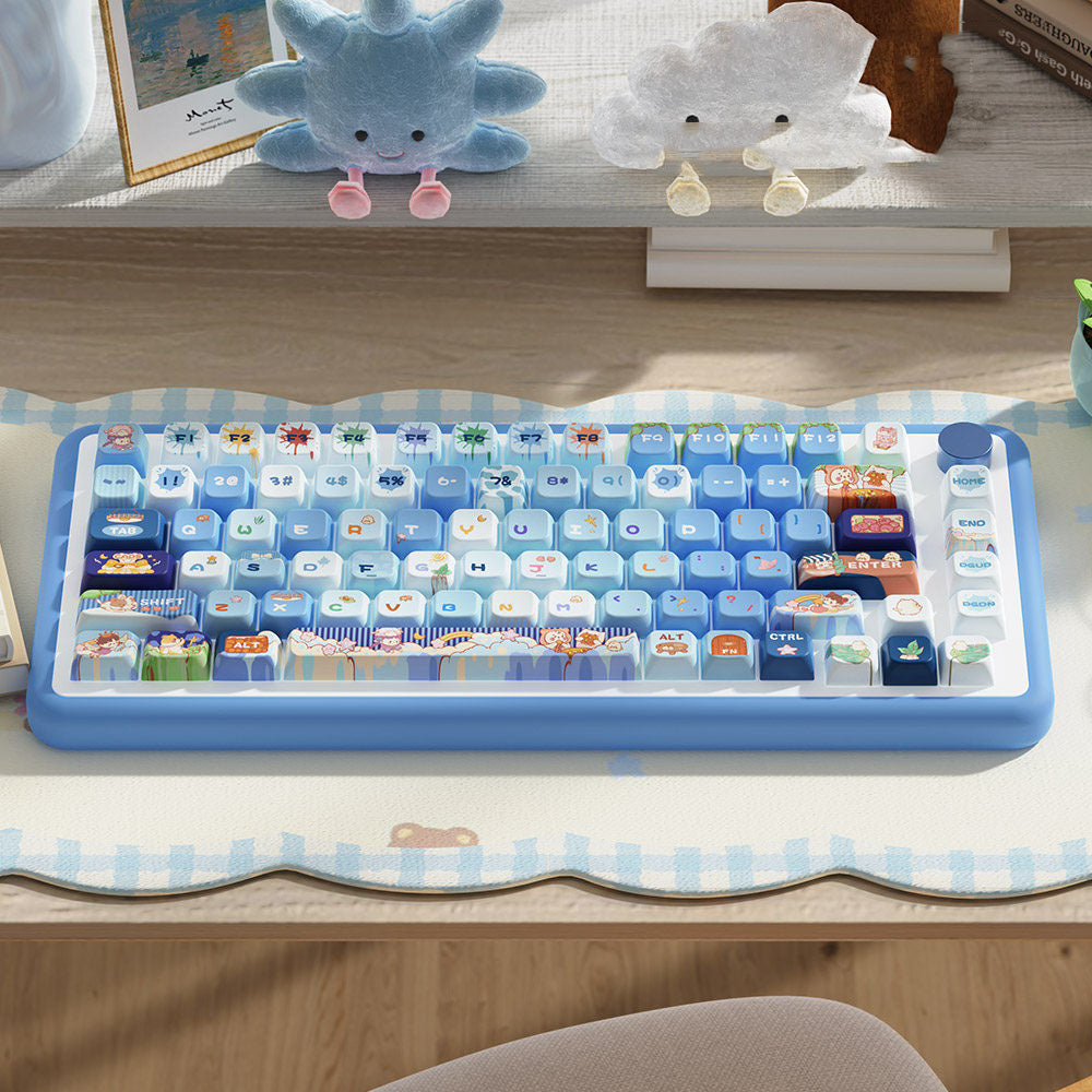 Meow Adventure Theme Keycaps for Mechanical Keyboards