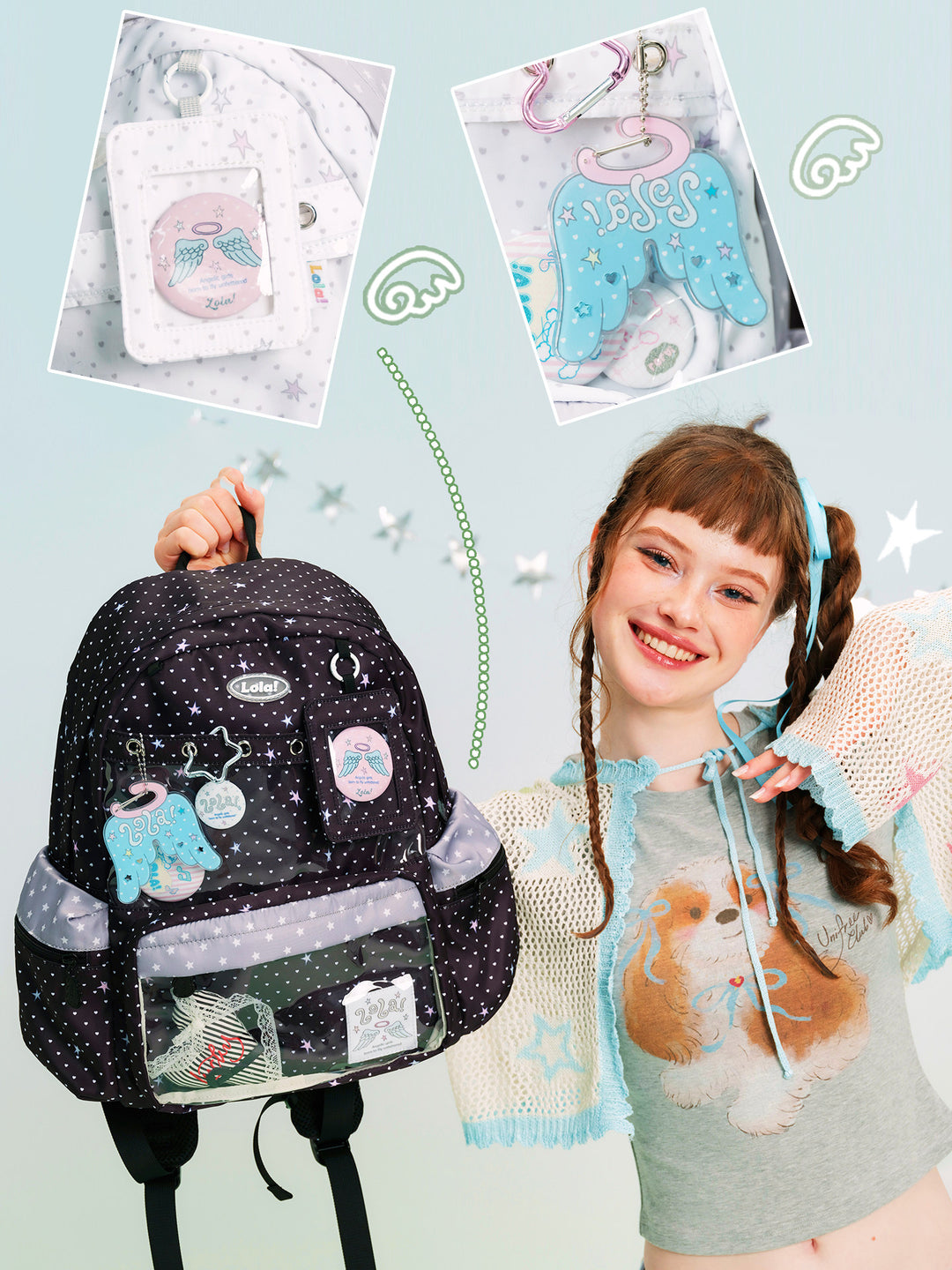 Star Clear Pocket Display Backpack