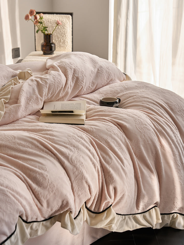 Cozy European Textured Thick Bedding Set