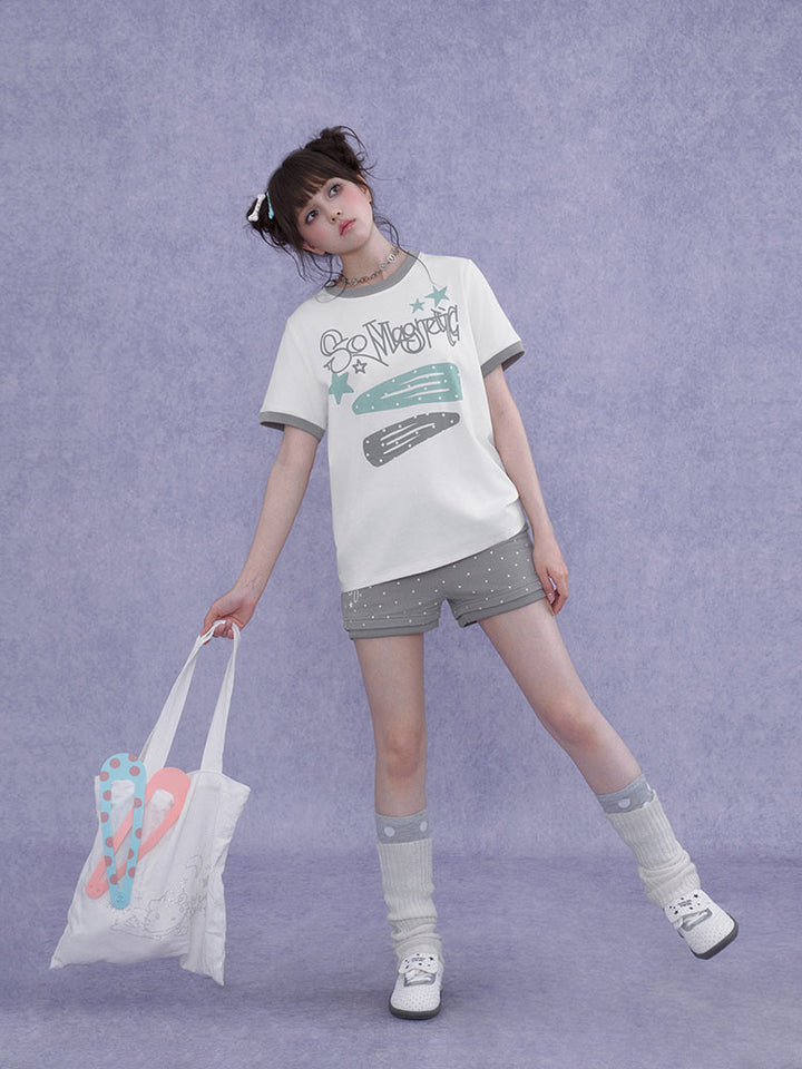 So Magnetic Pastel Ringer T-shirt