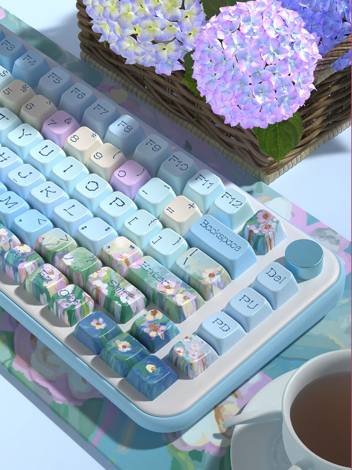 Cute Daisy Theme Keycaps Set for Mechanical Keyboards